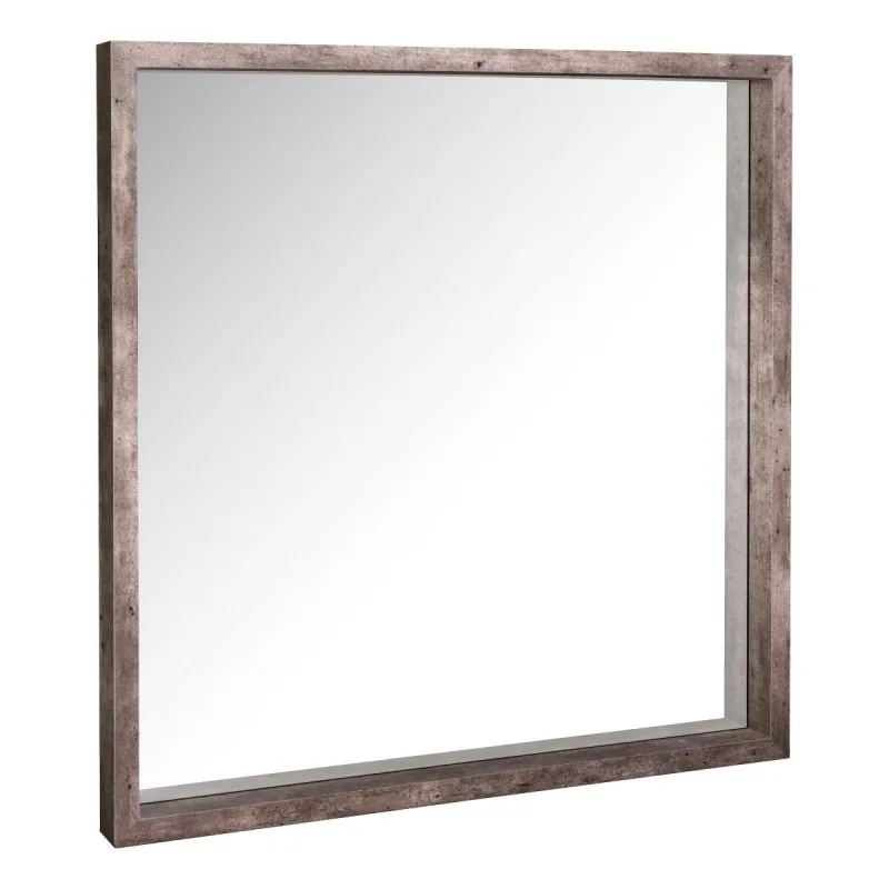 Dar Wisebuys Rocco Square Mirror In Distressed Concrete Effect Veneer: the shop's own photo