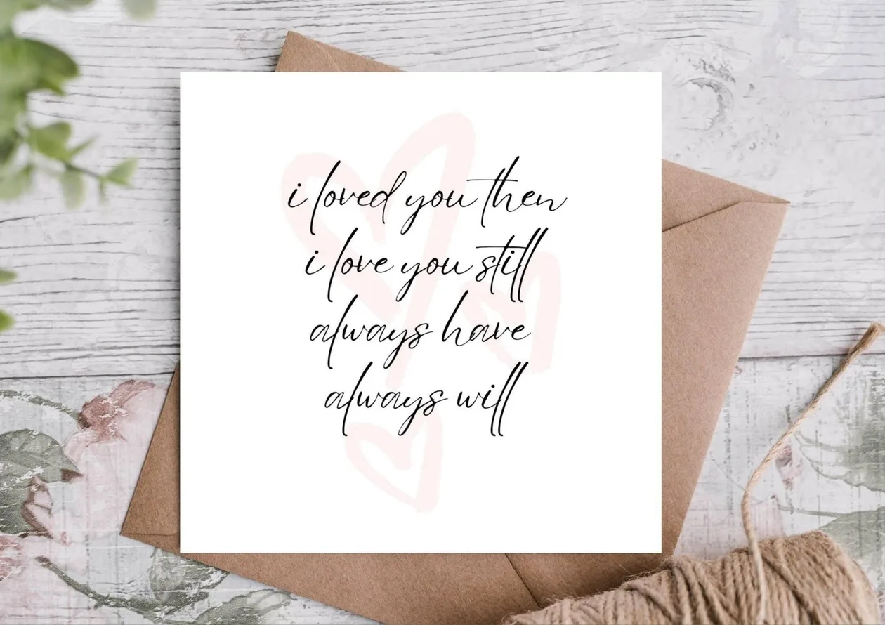 Anniversary Card: the shop's own photo