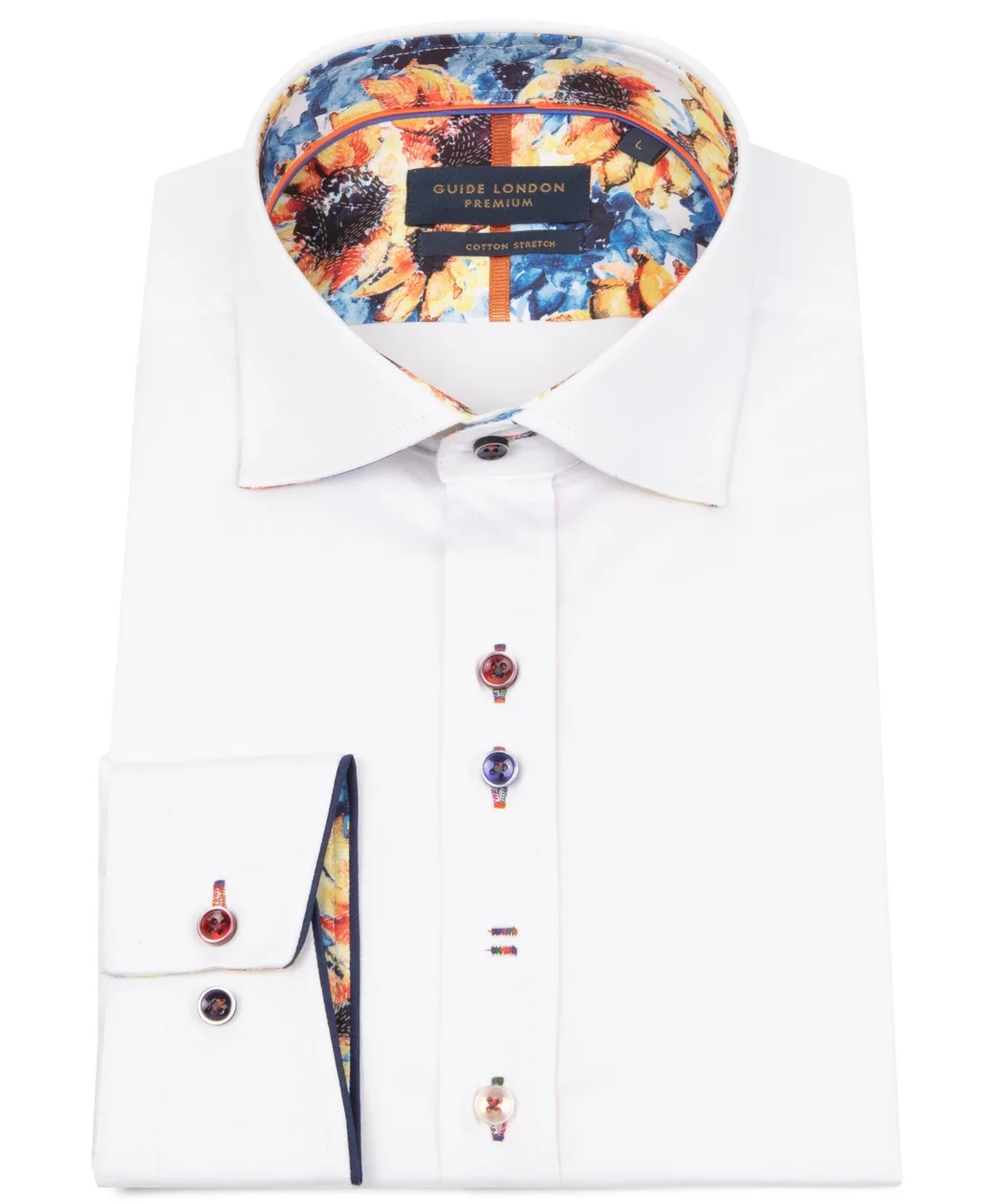 White Long Sleeve Plain But Not Plain Shirt: the shop's own photo