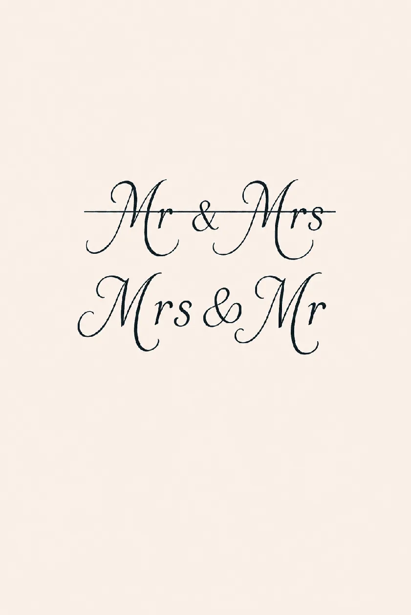 Elegant Script Design Wedding Card: the shop's own photo