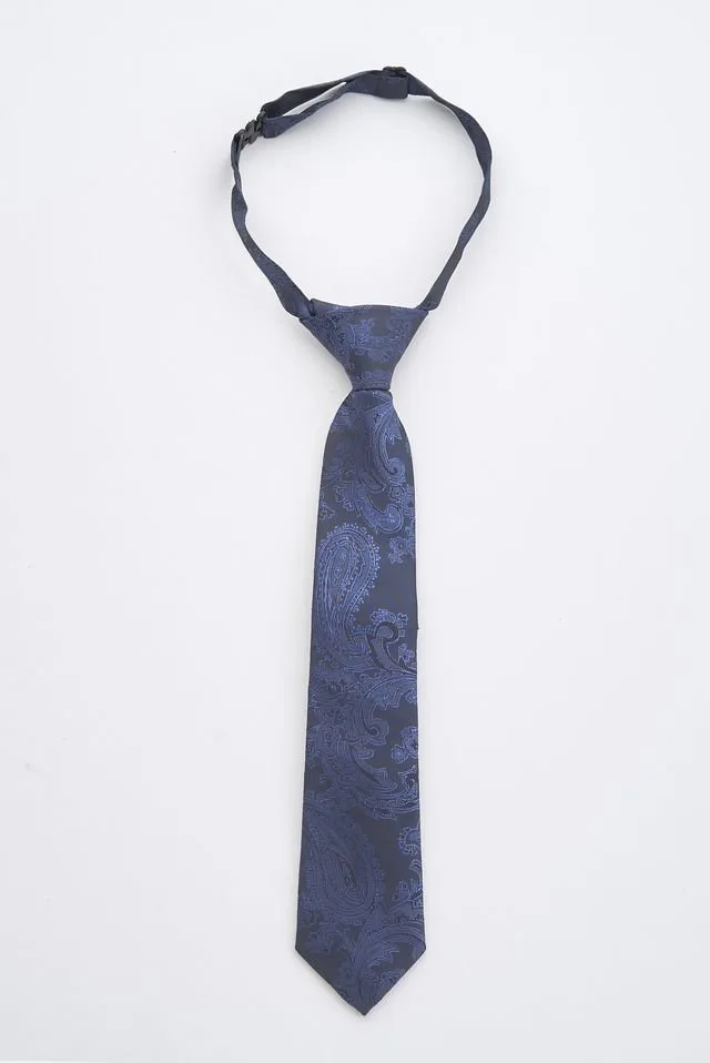 Junior Navy Paisley Tie: the shop's own photo