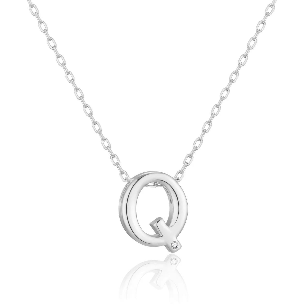 Customisable Initial Necklace (A-Z) with Option of Birthstone Charm - Q: the shop's own photo