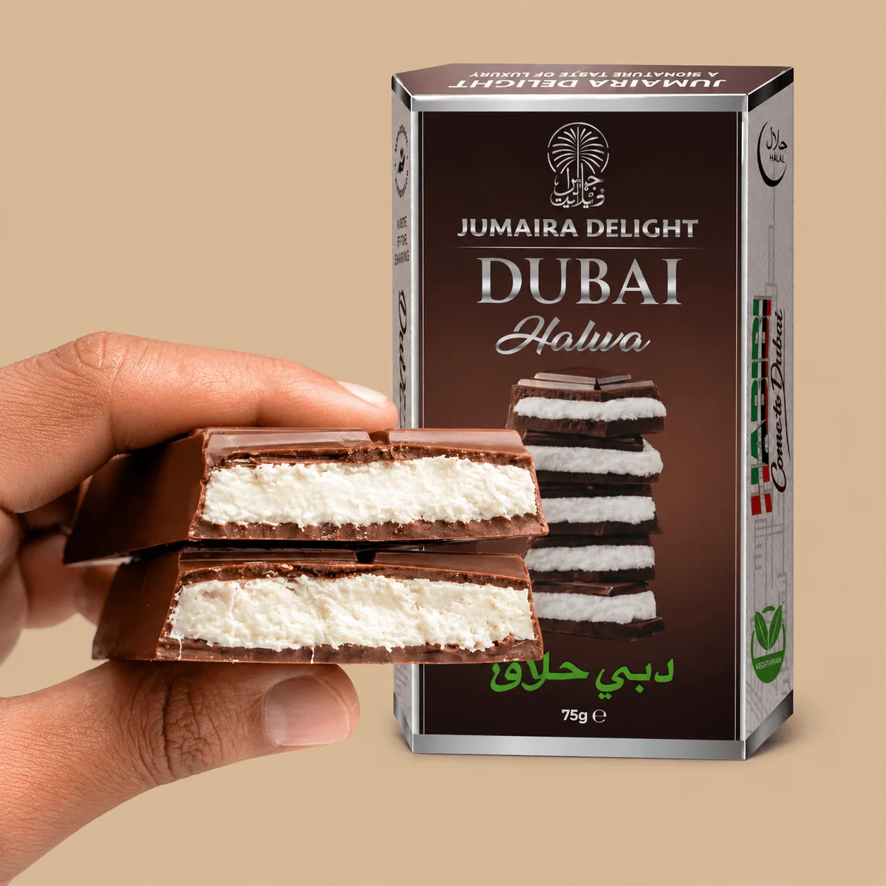 Velvoro Dubai Halva Chocolate Bar: the shop's own photo
