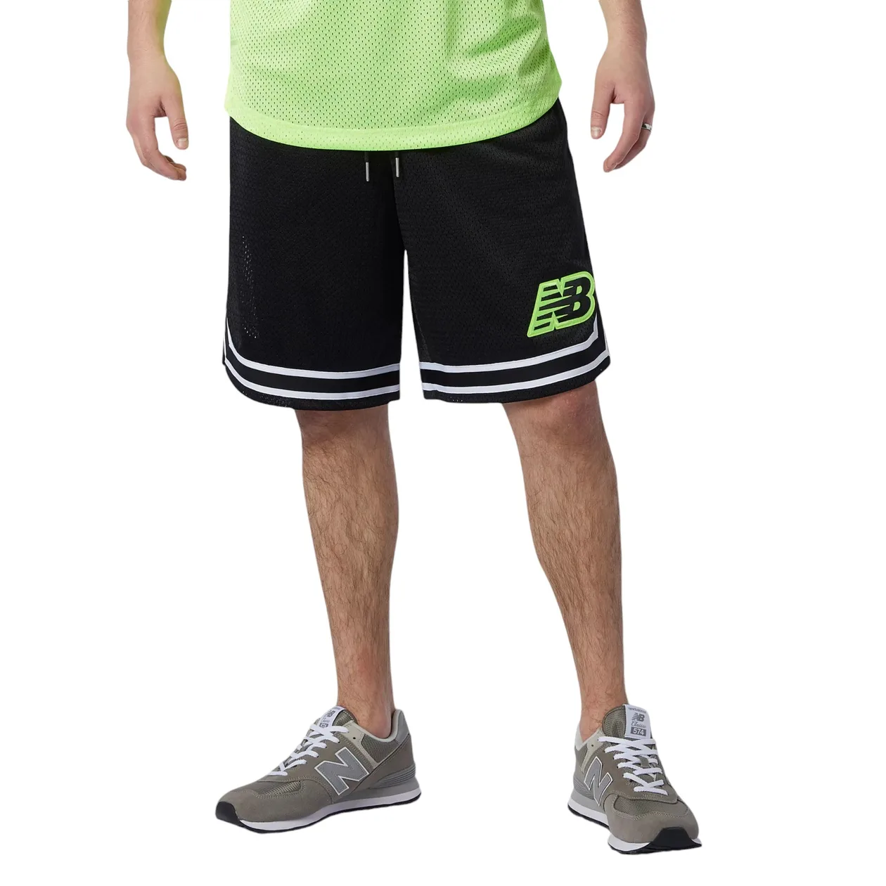 New Balance NB Athletics Psy Varsity Mesh Shorts - Black | Size: XS: the shop's own photo