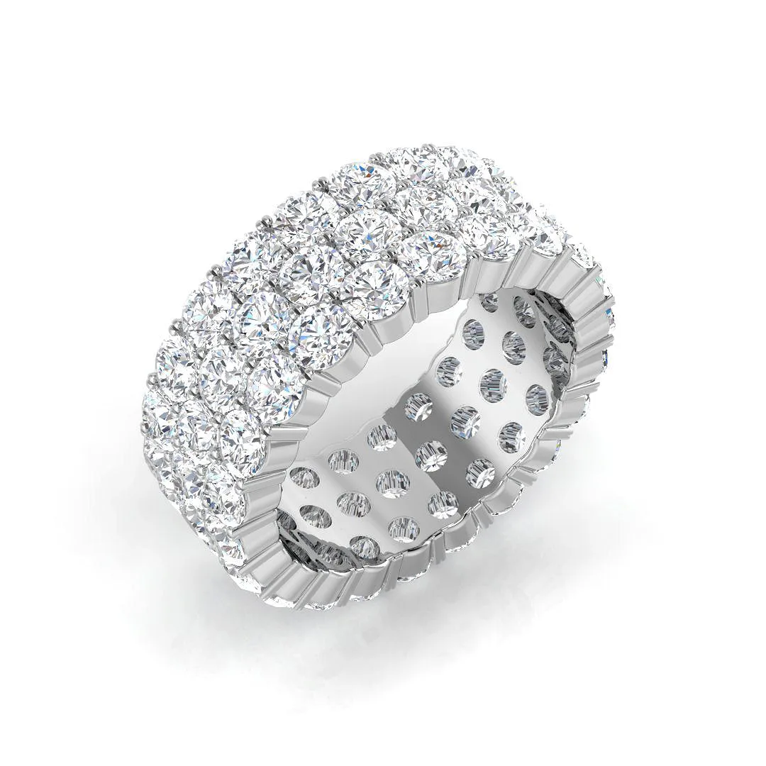 3.00 to 6.00ct Lab-Grown Round Cut D/VVS Diamond Honey Comb Set Full Eternity Ring. - 18k Yellow Gold / 3.00 Carat: the shop's own photo