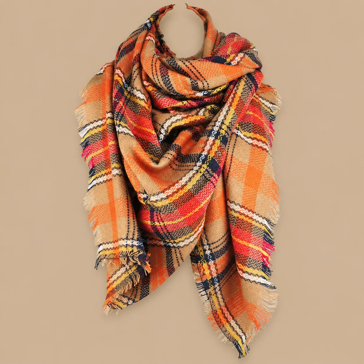 Vivian & VIncent Fall Winter Blanket Scarf with Tassel: the shop's own photo