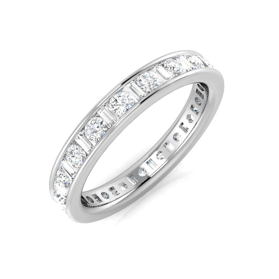 0.50 to 2.00ct Lab-Grown D/VVS Diamond Round Cut Channel Set Full Eternity Ring. - 18k Yellow Gold / 1.00 Carat: the shop's own photo