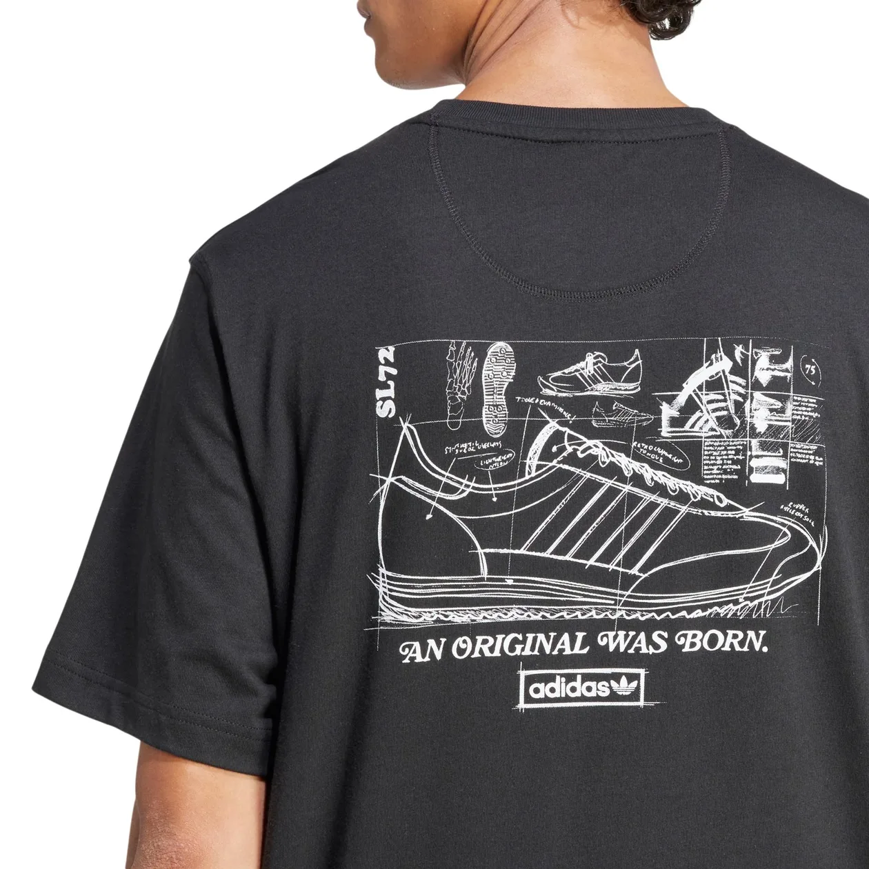 adidas Originals 75th Anniversary SL 72 T-Shirt - Black | Size: S: the shop's own photo
