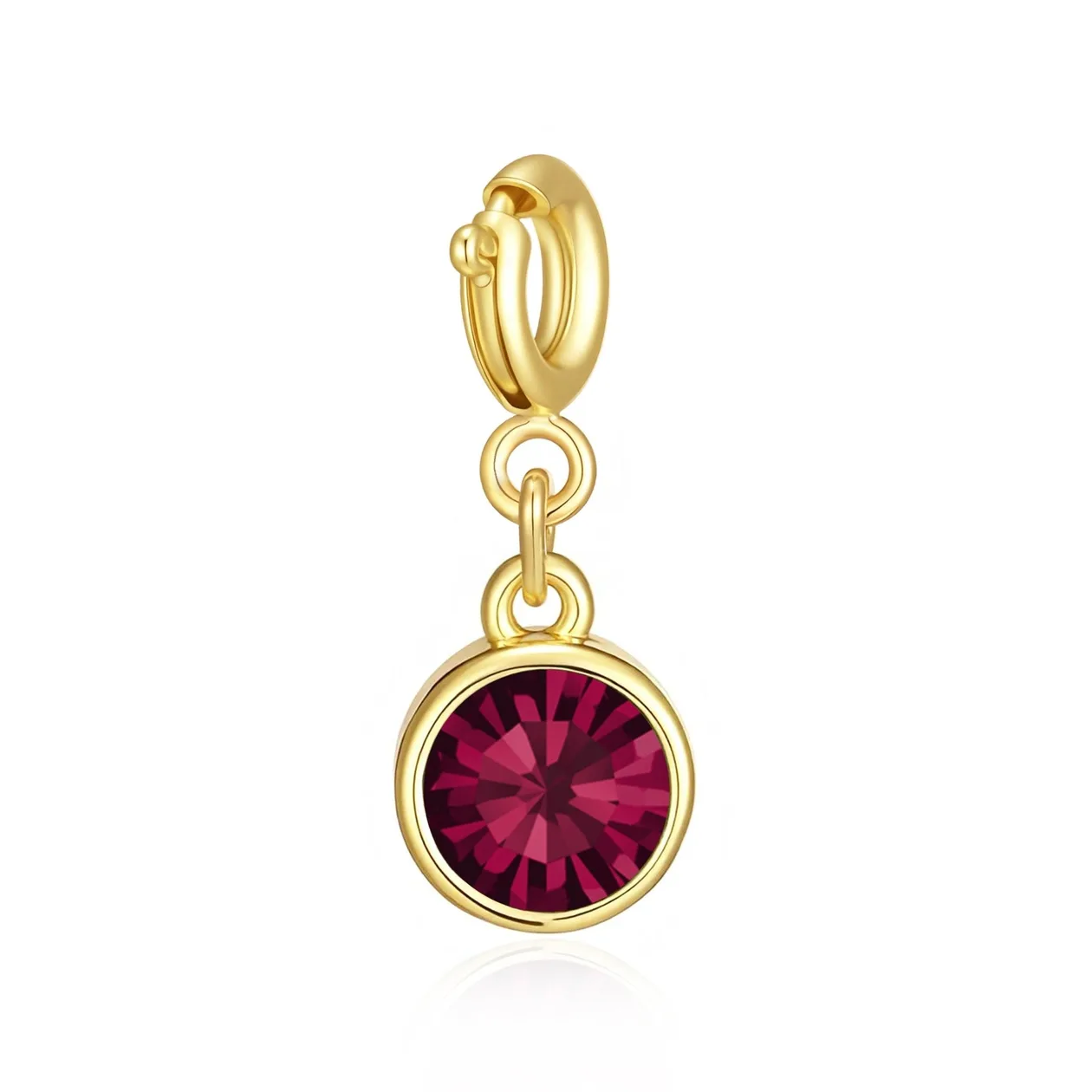 18k Gold Plated Clip on Birthstone Charms Created with Zircondia® Crystals: the shop's own photo