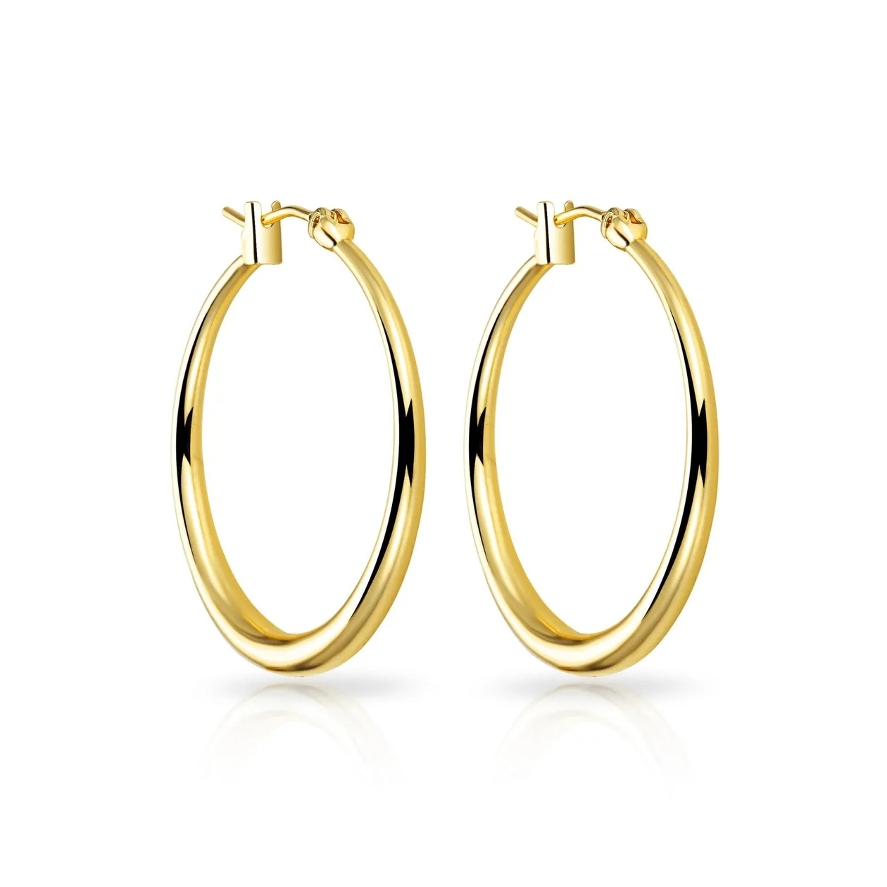 18k Gold Plated 30mm Hoop Earrings: the shop's own photo