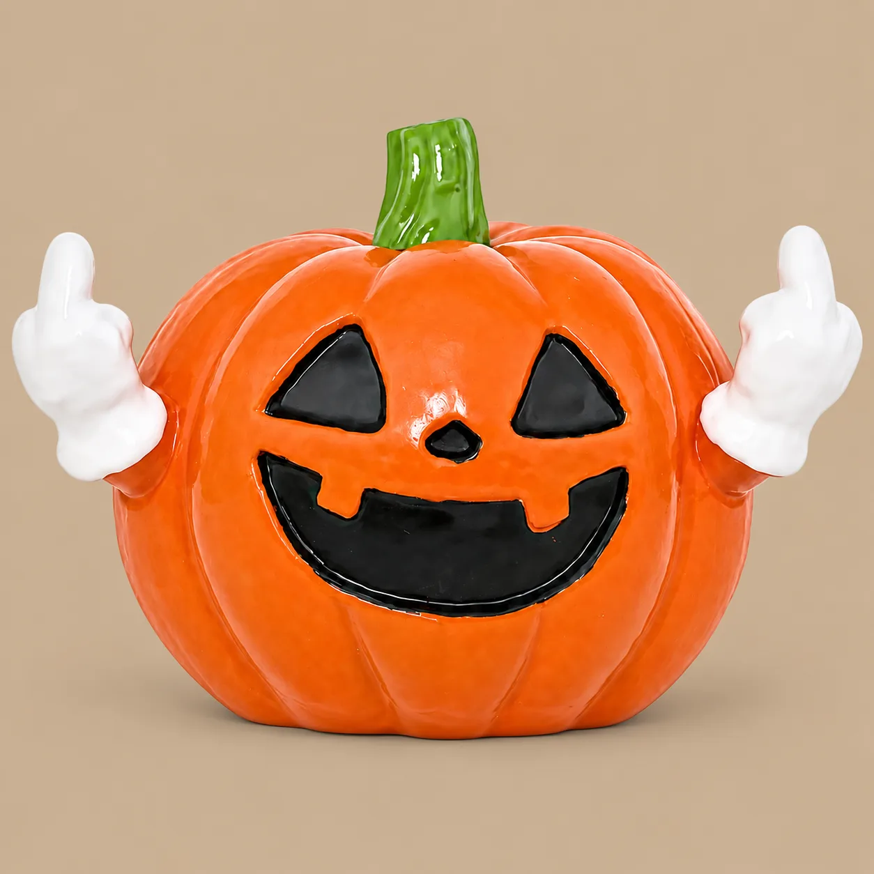 Middle Finger Pumpkin Resin Ornament: the shop's own photo