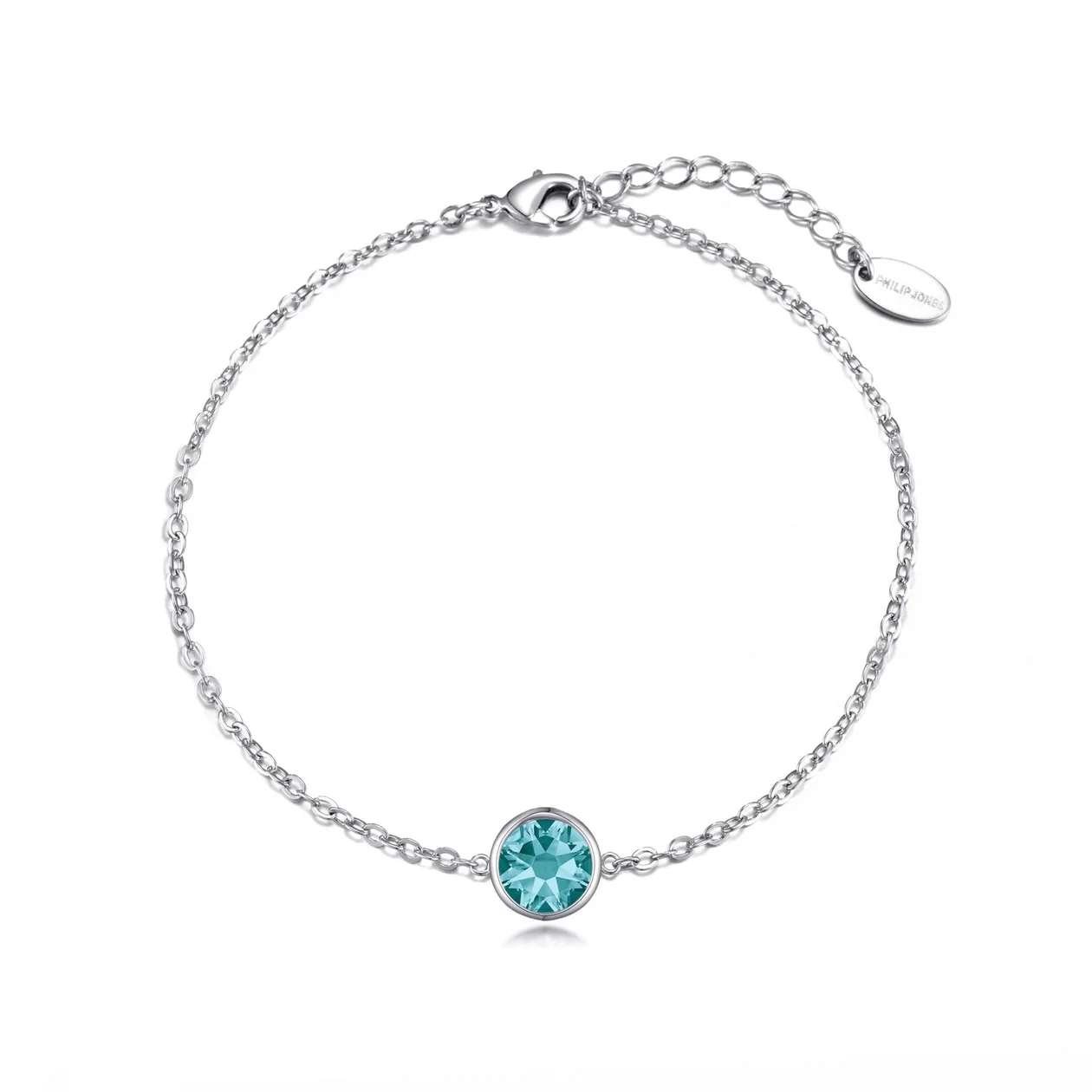 Blue Crystal Anklet Created with Zircondia® Crystals: the shop's own photo
