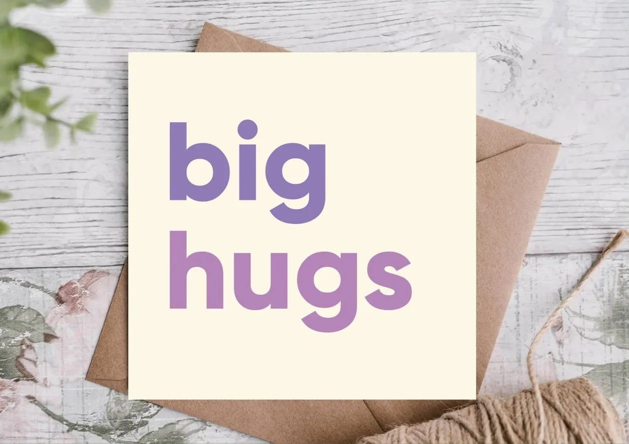 Sending Big Hugs Card: the shop's own photo