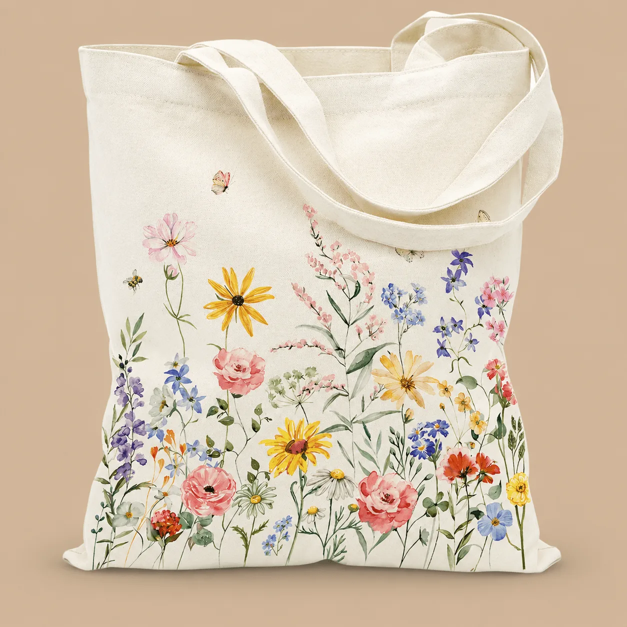 Floral Design Canvas Tote Bag: the shop's own photo