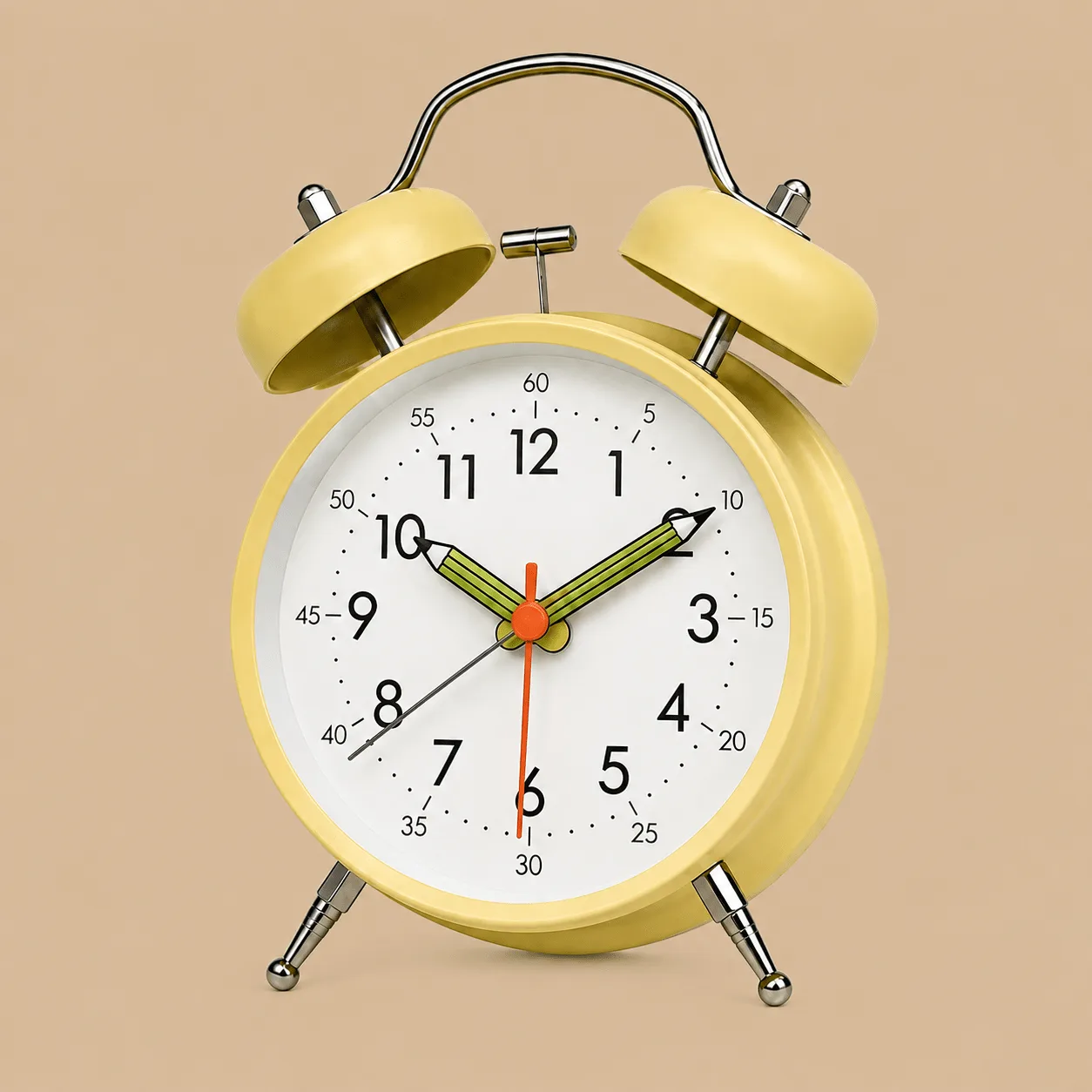 Mustard Yellow Twin Bell Alarm Clock: the shop's own photo