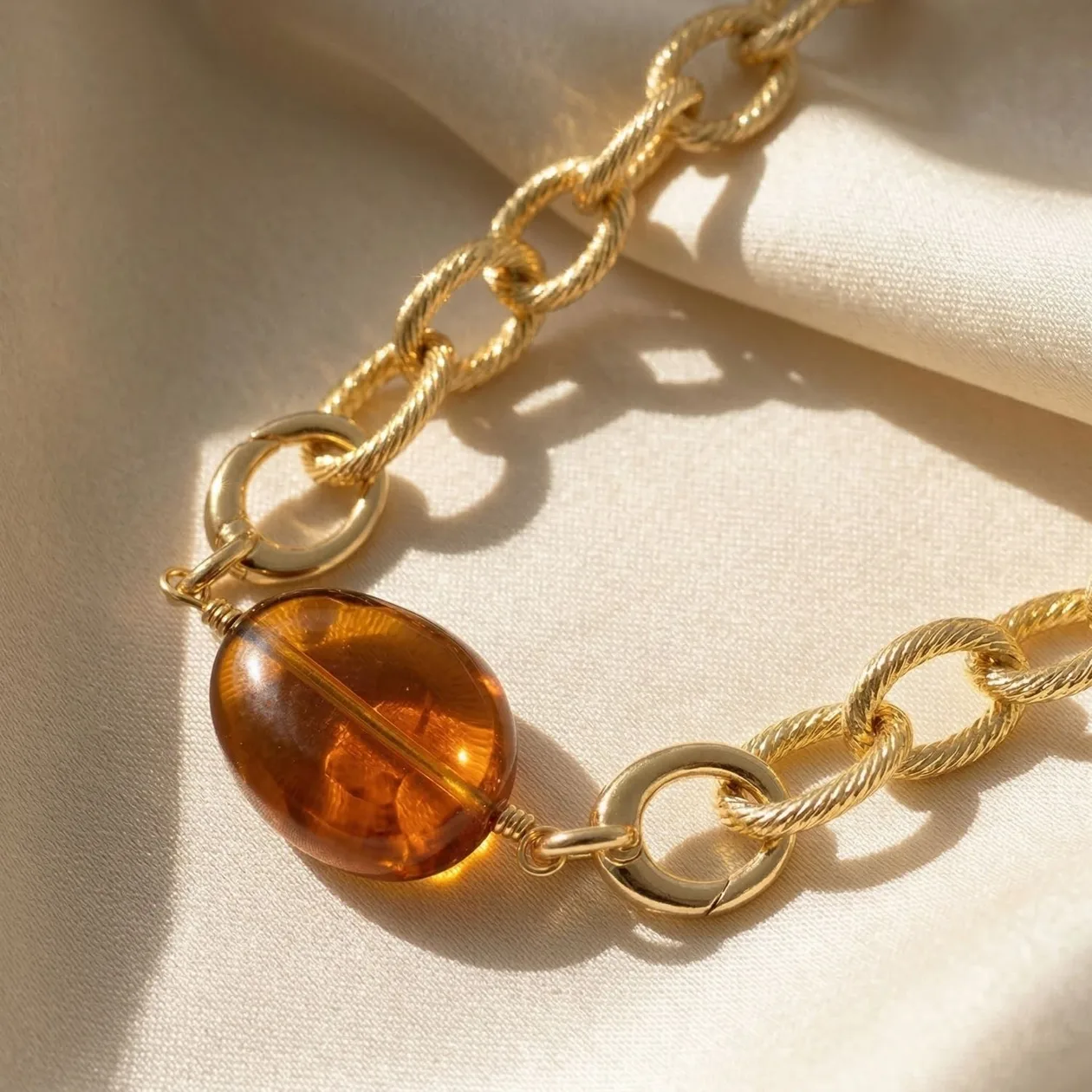 Citrine November Birthstone Statement Pendant Necklace: the shop's own photo