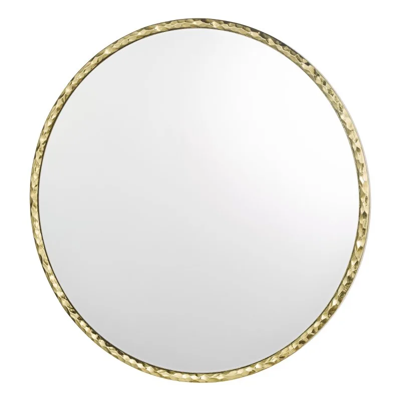 Dar Lighting Jinelle Round Mirror In Textured Gold Finish 80cm: the shop's own photo
