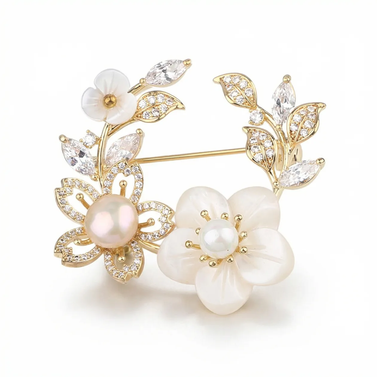 Vintage Floral Mother-Of-Pearl Brooch: the shop's own photo