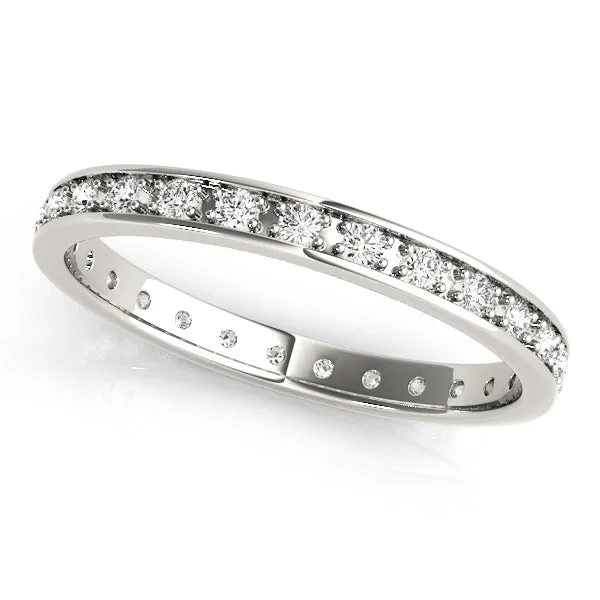 0.50-3.00ct Lab-Grown Round Cut D/VVS Diamond Pave Set Full Eternity Wedding Ring. - 9k White Gold / 1.75 Carat: the shop's own photo
