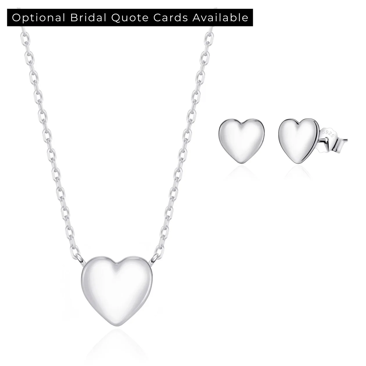 Sterling Silver Bridal Heart Set: the shop's own photo