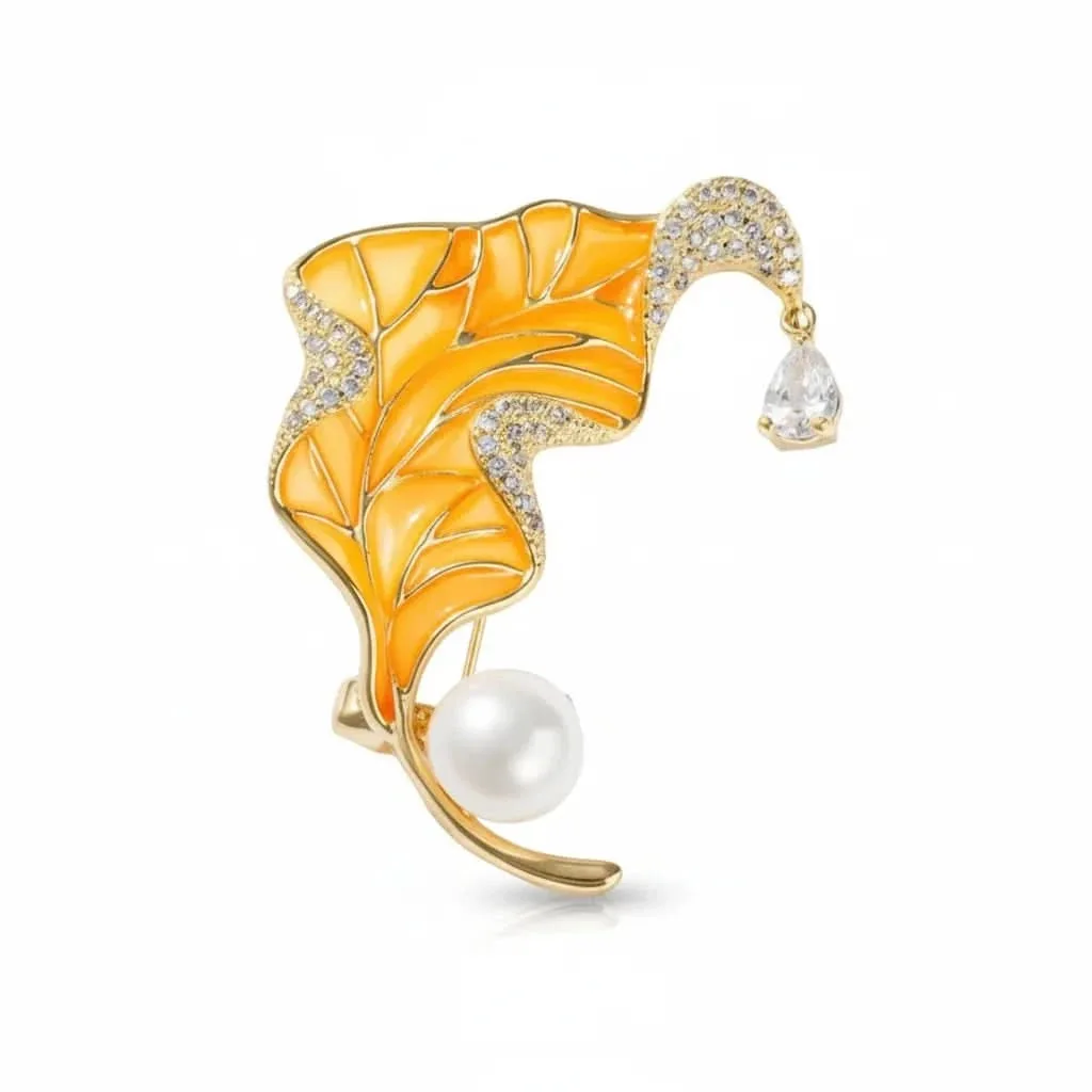 Enamel Leaf Brooch: the shop's own photo