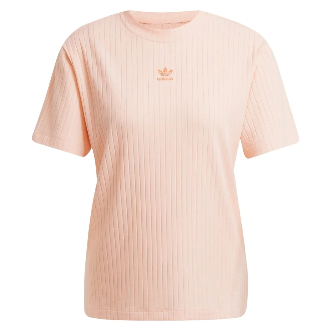 adidas Originals Women's Essentials Wide Rib Tee - Glow Pink | Size: S: the shop's own photo