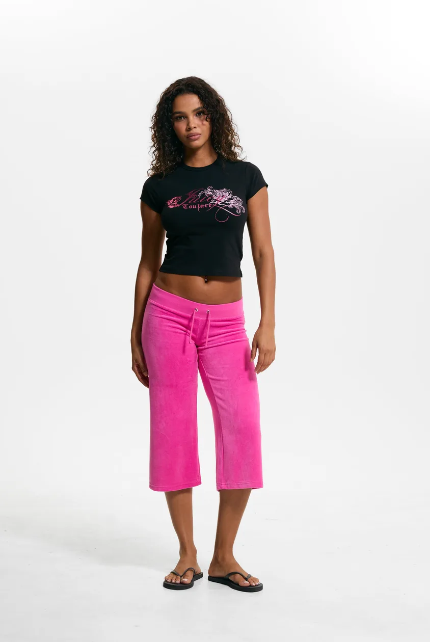 NOSTALGIA PINK OG STRAIGHT POCKETED CAPRI PANTS - M / Pink: the shop's own photo