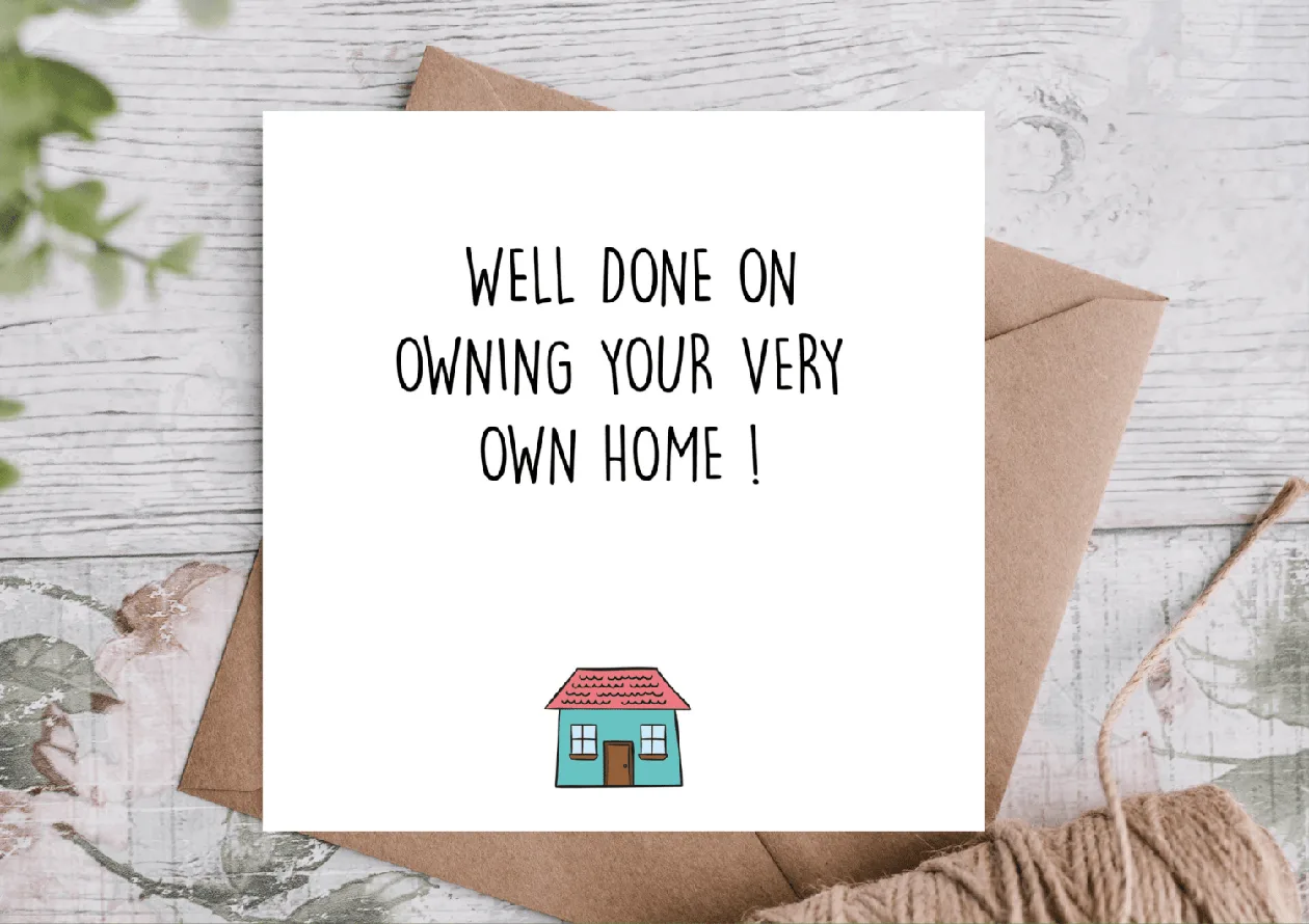 New Home Card: the shop's own photo