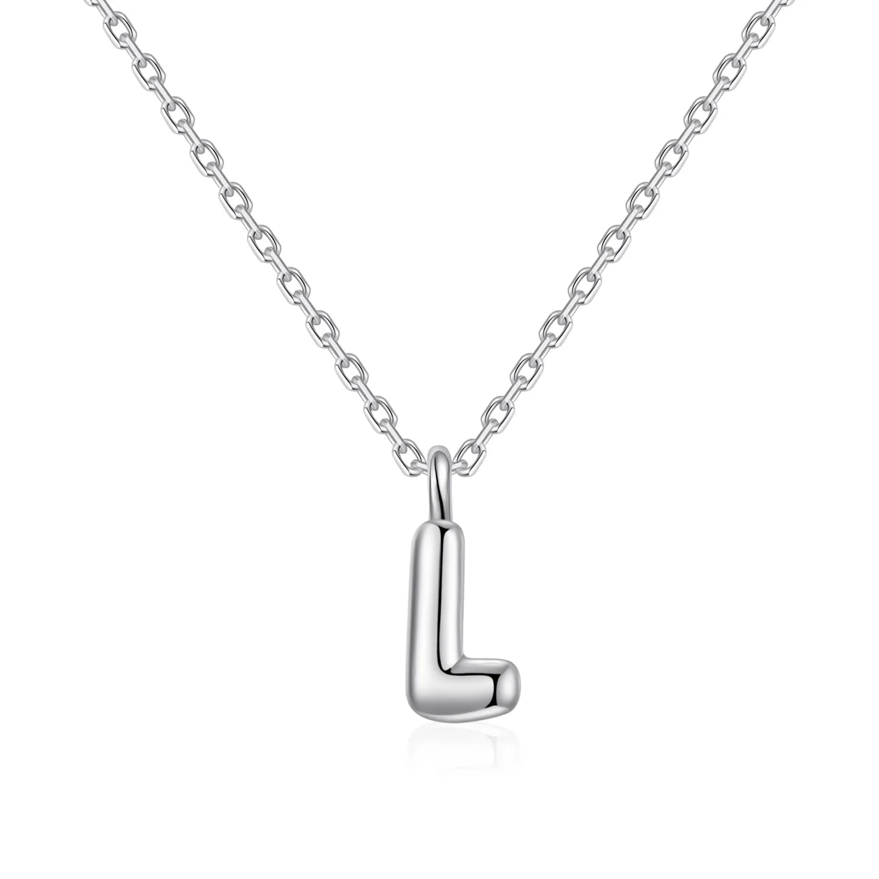 Kid's Sterling Silver Letter L Initial Necklace: the shop's own photo
