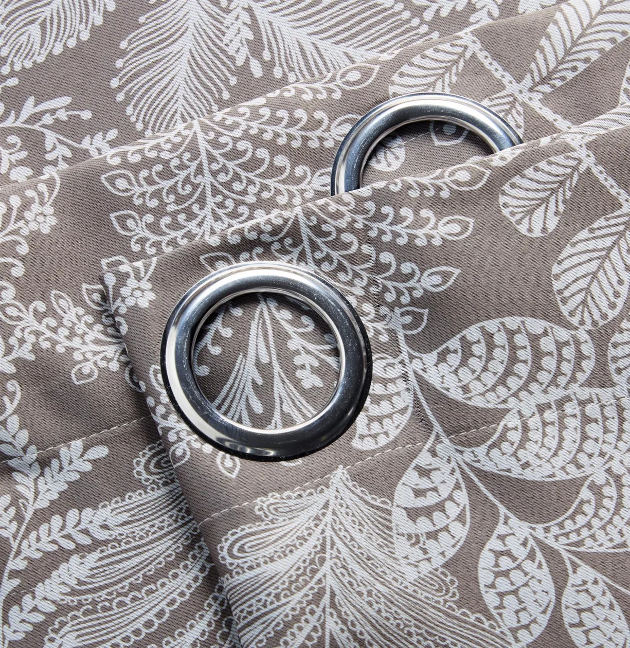 Ferndown Eyelet Curtains - Latte - 90" x 72": the shop's own photo