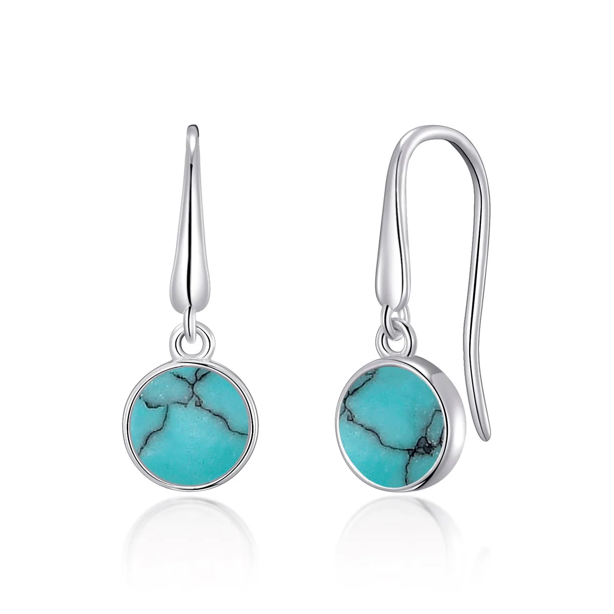 Synthetic Turquoise Drop Earrings: the shop's own photo