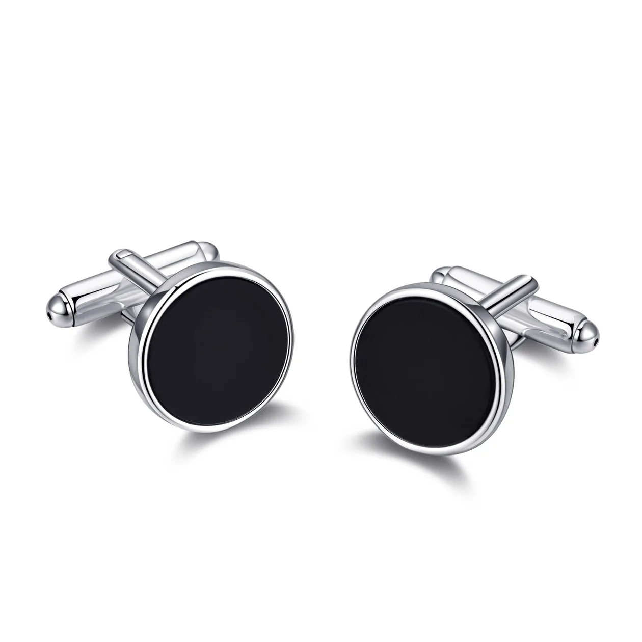 Men's Black Onyx Gemstone Cufflinks: the shop's own photo