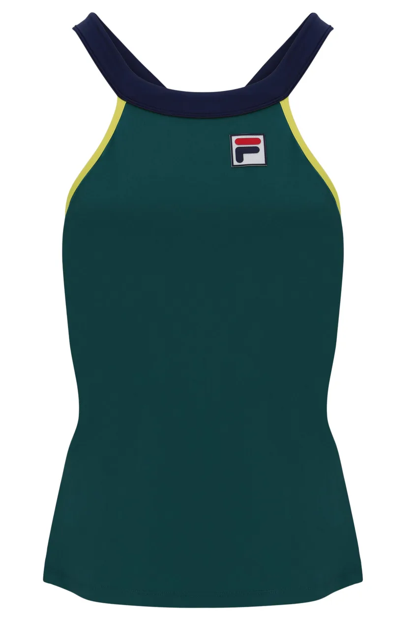 Deep Teal Heritage Halter Tank Top - UK 14: the shop's own photo