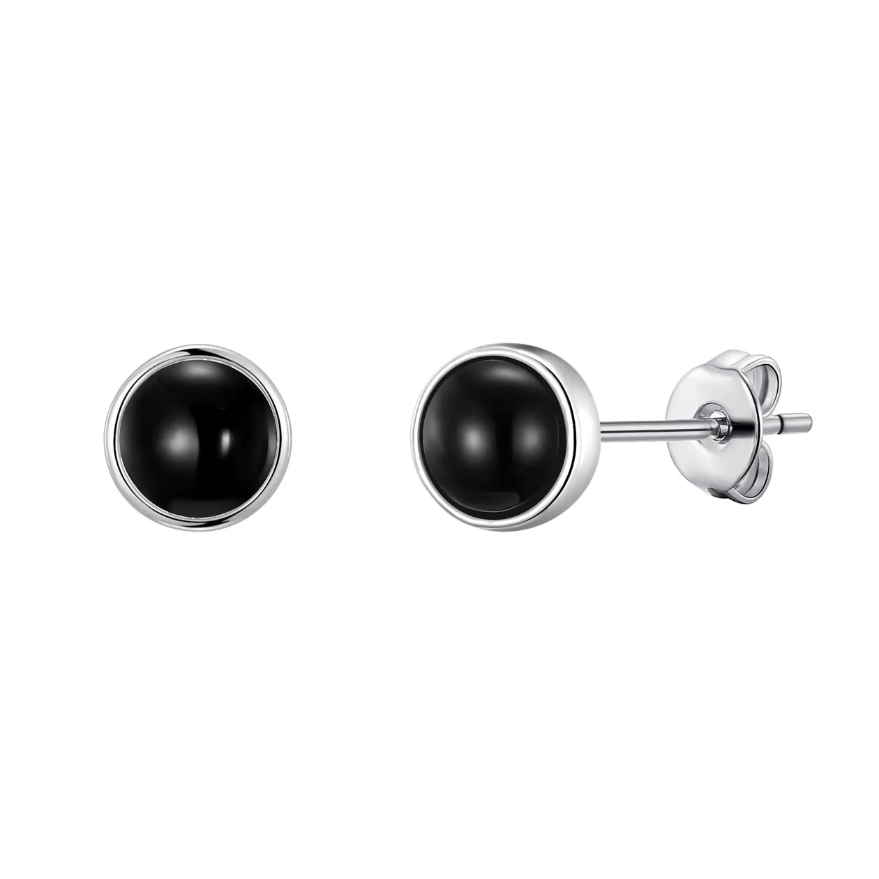 Black Onyx Stud Earrings: the shop's own photo