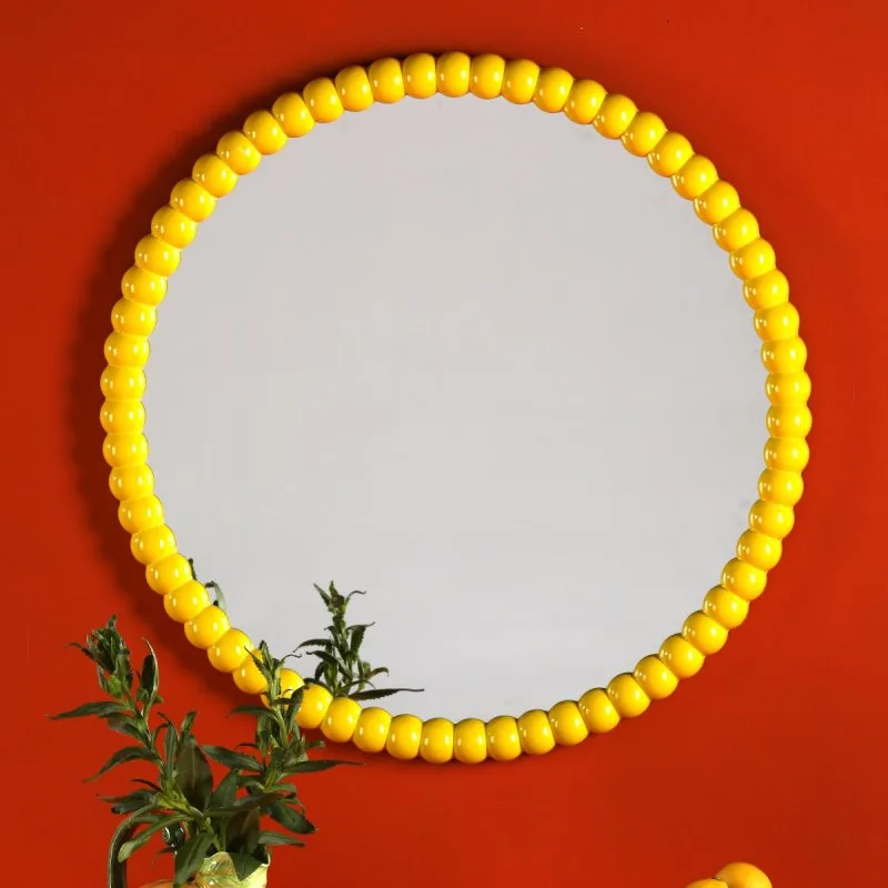 Dar Lighting Ruan Yellow Bobble Frame Mirror 70 cm: the shop's own photo
