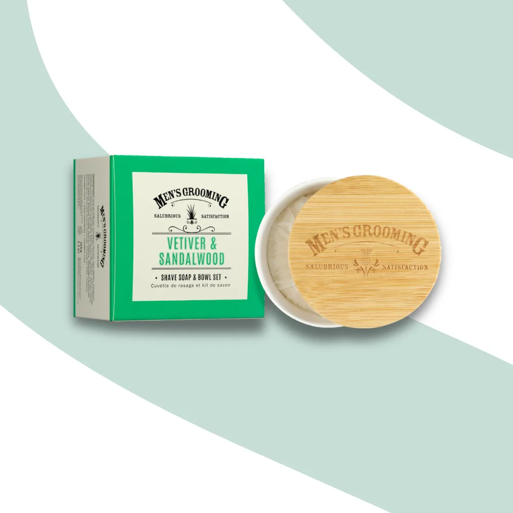 Vetiver &  Sandalwood Shave Soap &  Bowl Set - 100g: the shop's own photo