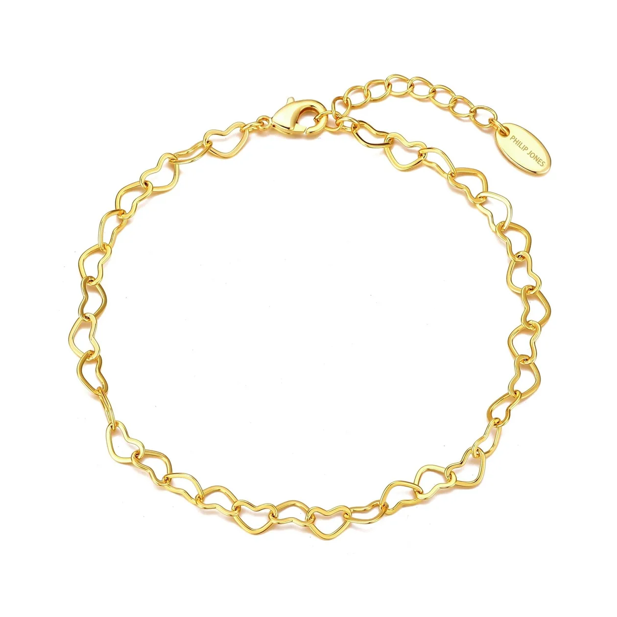 18k Gold Plated Heart Link Bracelet: the shop's own photo