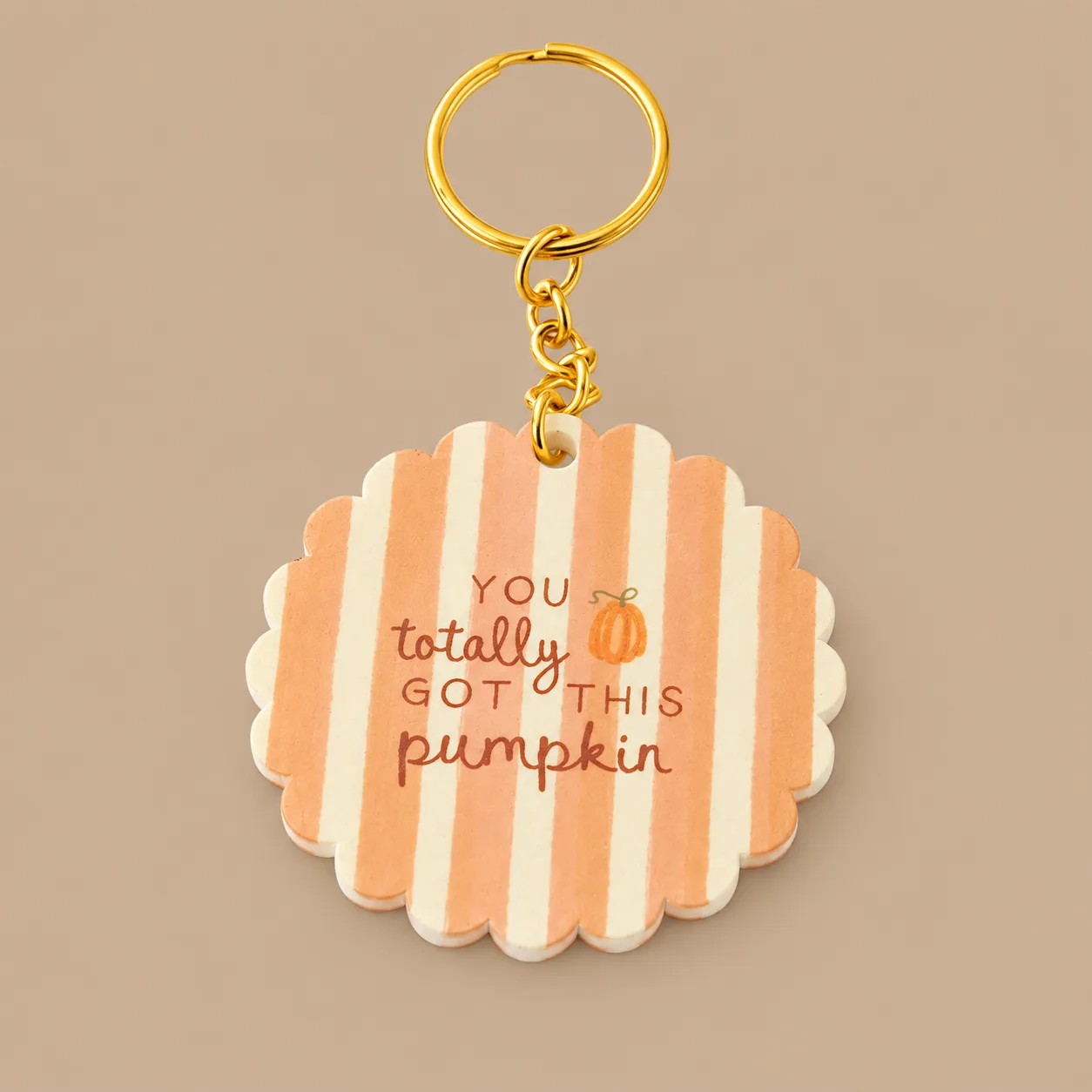 Wavy You Got This Pumpkin Keyring: the shop's own photo
