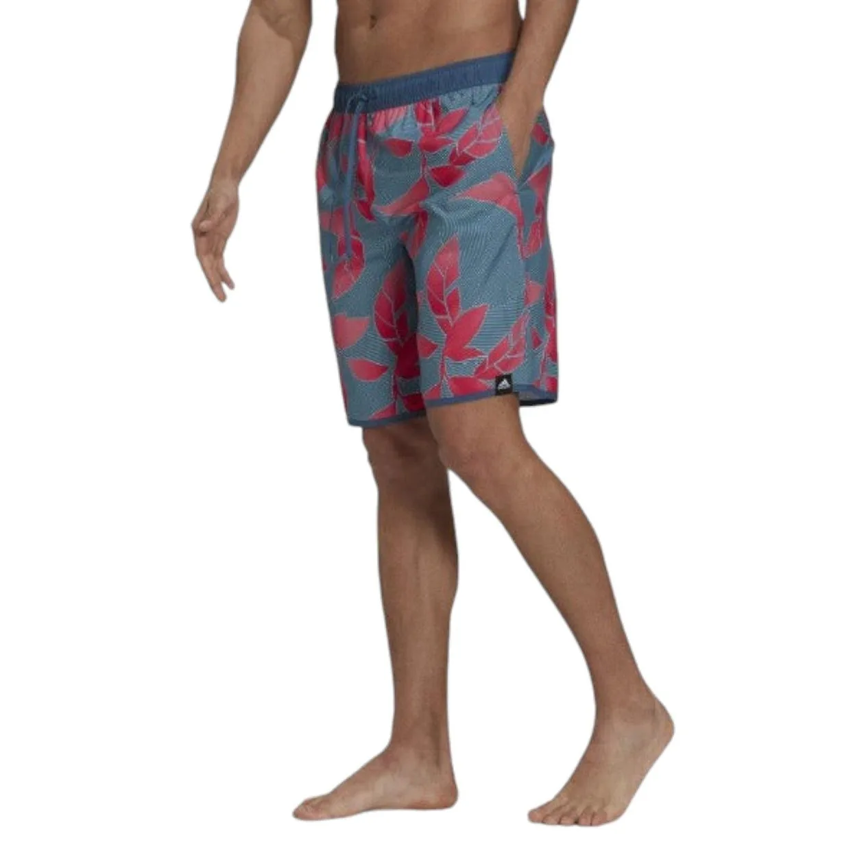 adidas Classic Length Graphic Swim Shorts - Multi / Orbit Indigo | Size: S: the shop's own photo