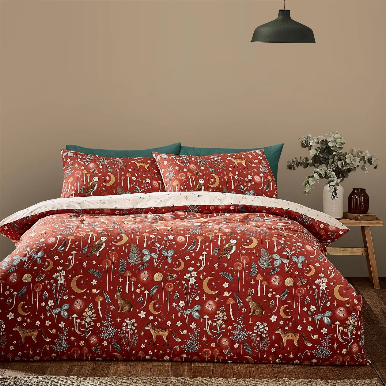 Enchanted Twilight Duvet Cover Set - Single / Burnt Orange: the shop's own photo