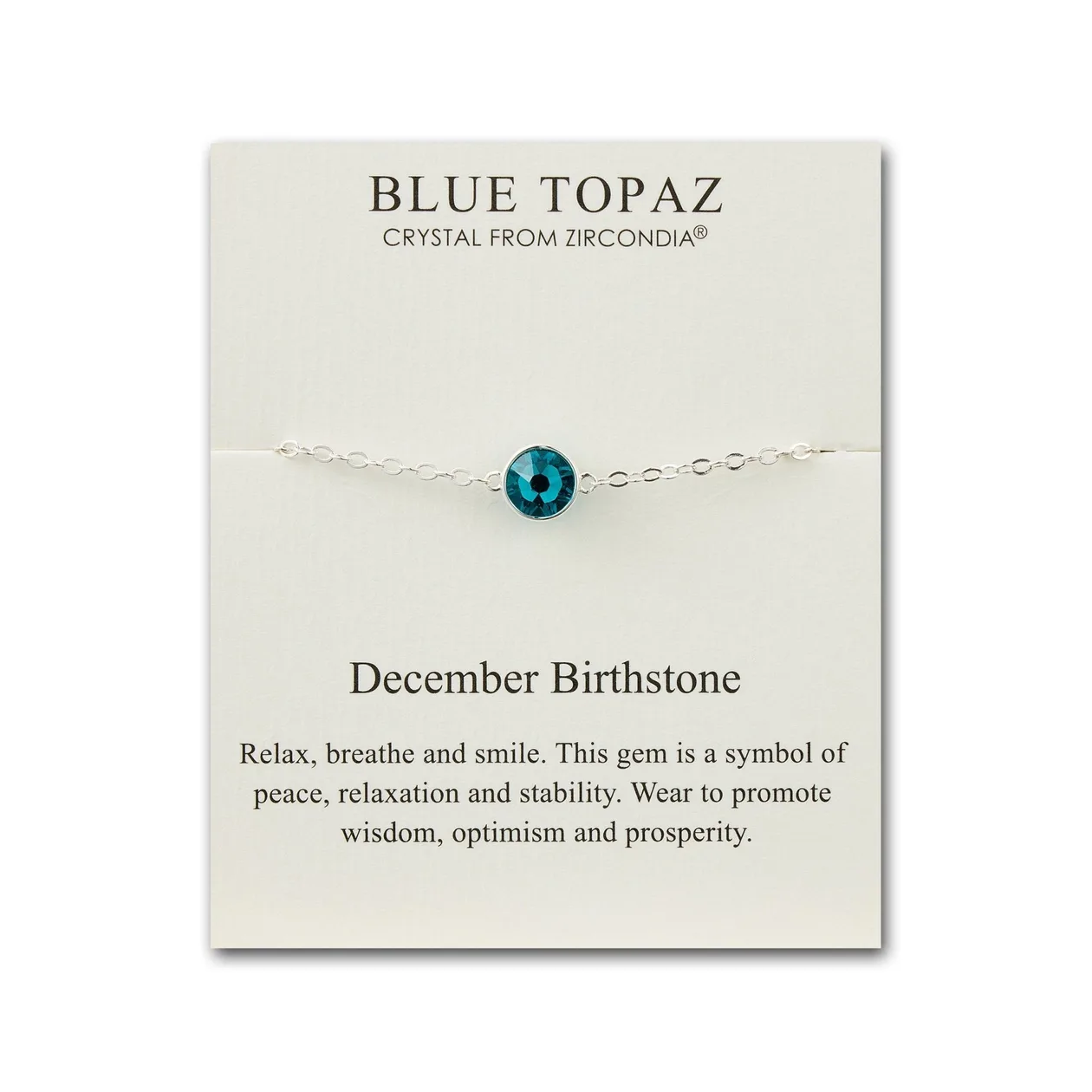 December (Blue Topaz) Birthstone Anklet Created with Zircondia® Crystals: the shop's own photo