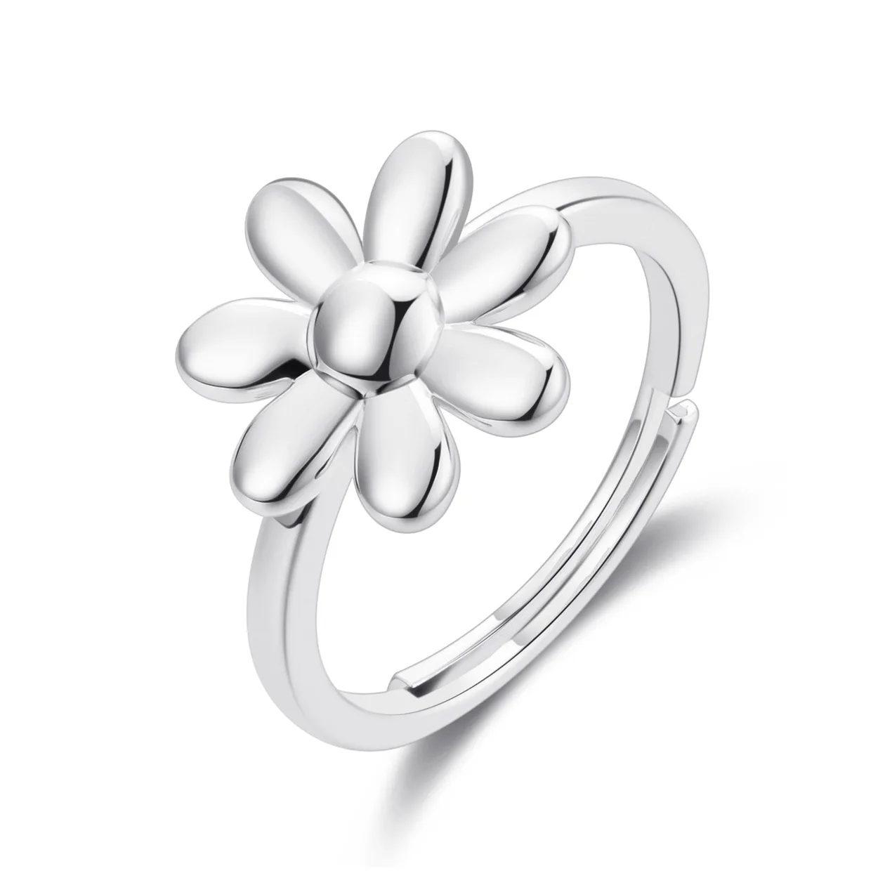Silver Plated Adjustable Daisy Ring: the shop's own photo