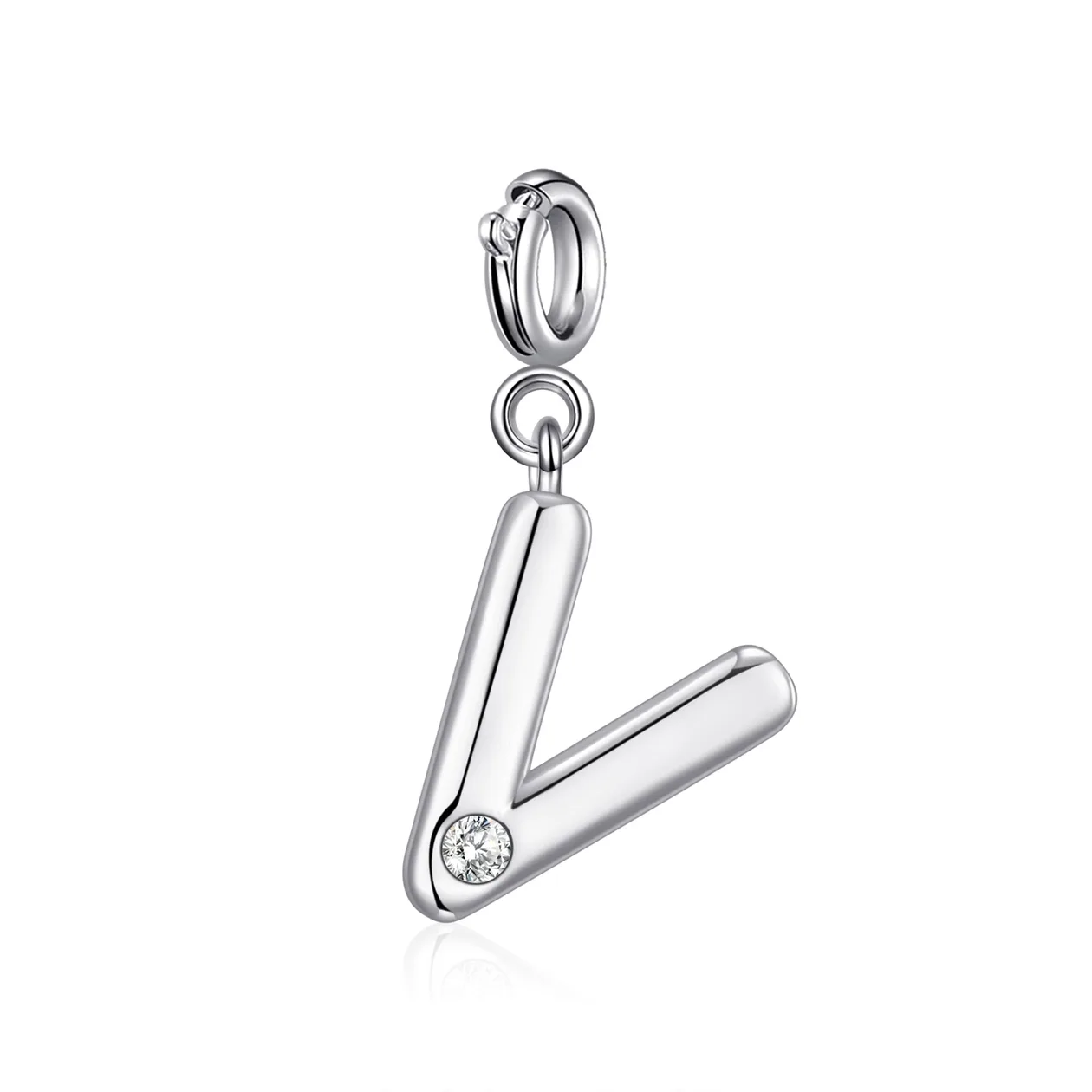 Clip On Initial Charms Letter A-Z Created with Zircondia® Crystals: the shop's own photo