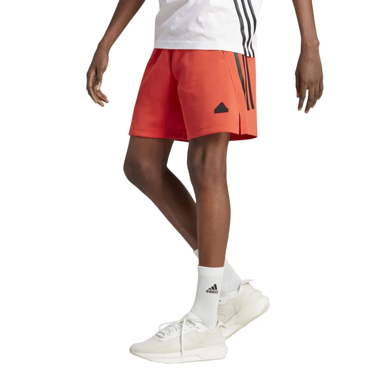 adidas Future Icons 3-Stripes Shorts - Bright Red | Size: M: the shop's own photo