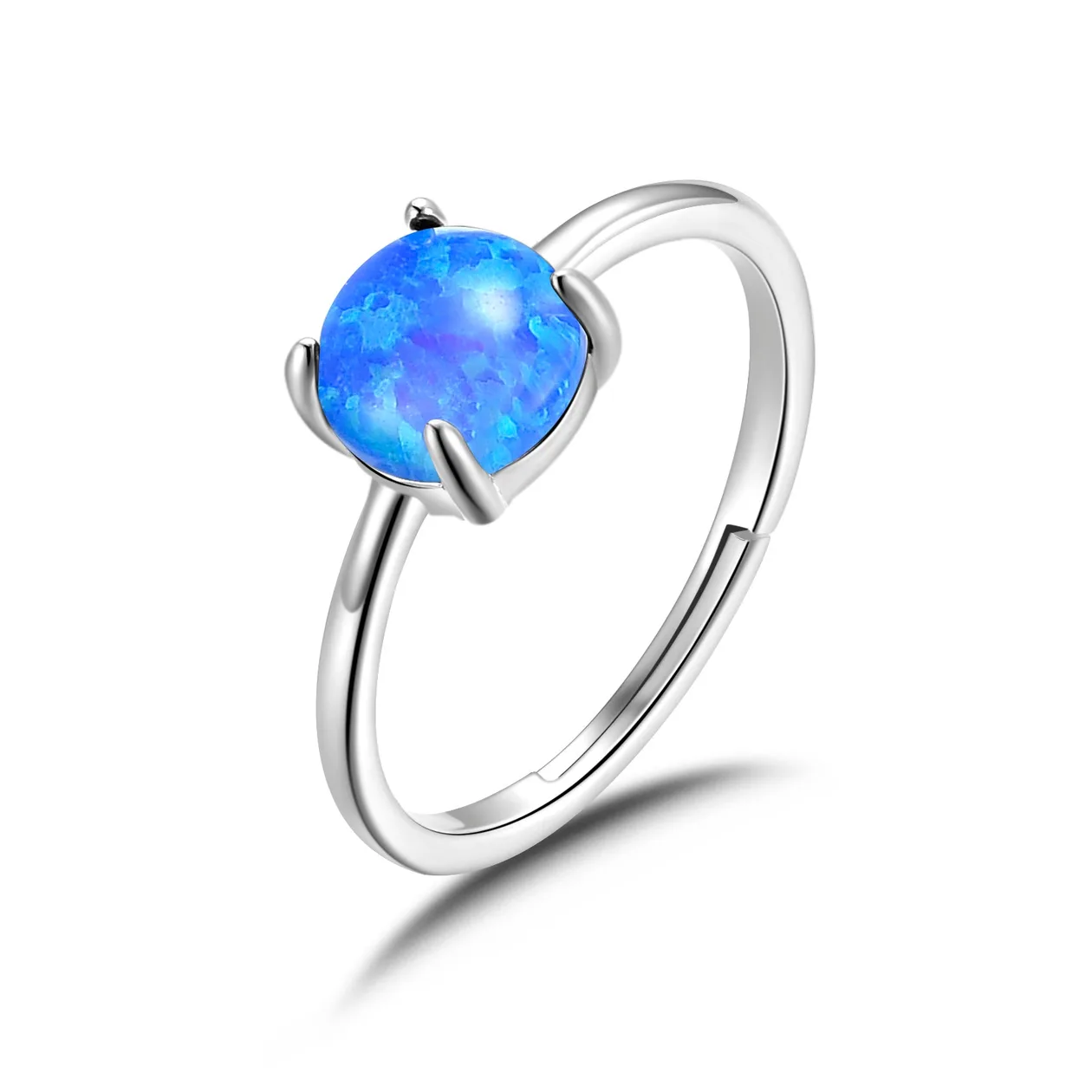 Synthetic Blue Opal Adjustable Ring: the shop's own photo