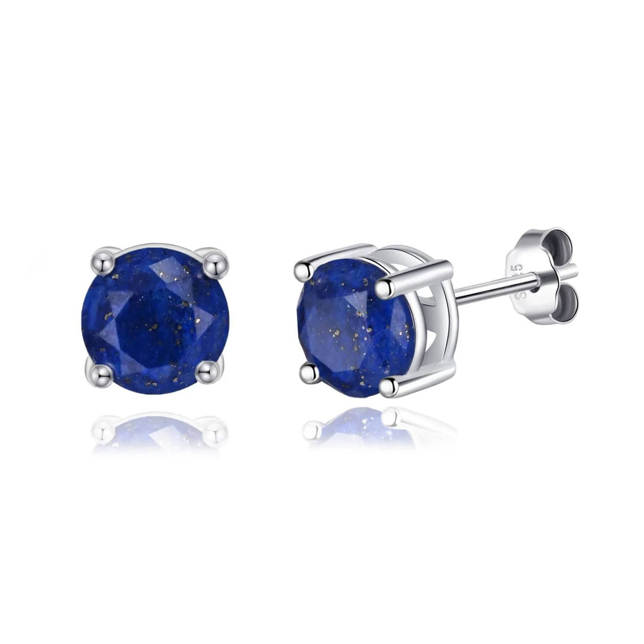 Sterling Silver Lapis Gemstone Earrings: the shop's own photo