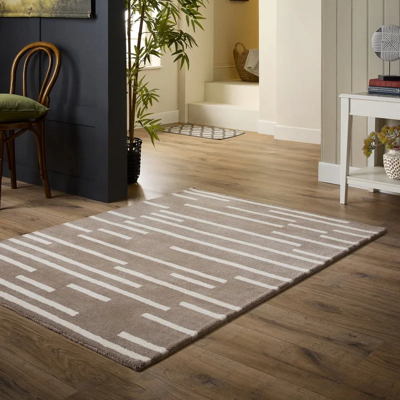 Broken Stripe Beige - 200X290: the shop's own photo