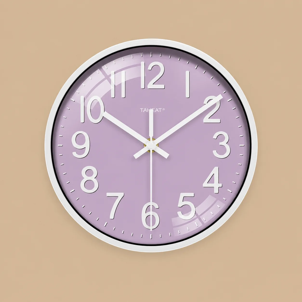 TAHEAT Purple Silent Kids Wall Clock: the shop's own photo