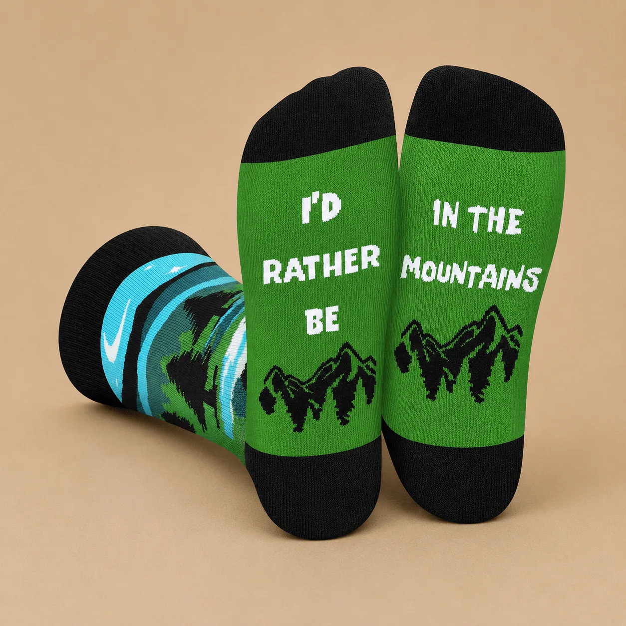 I'd Rather Be in the Mountains Socks: the shop's own photo