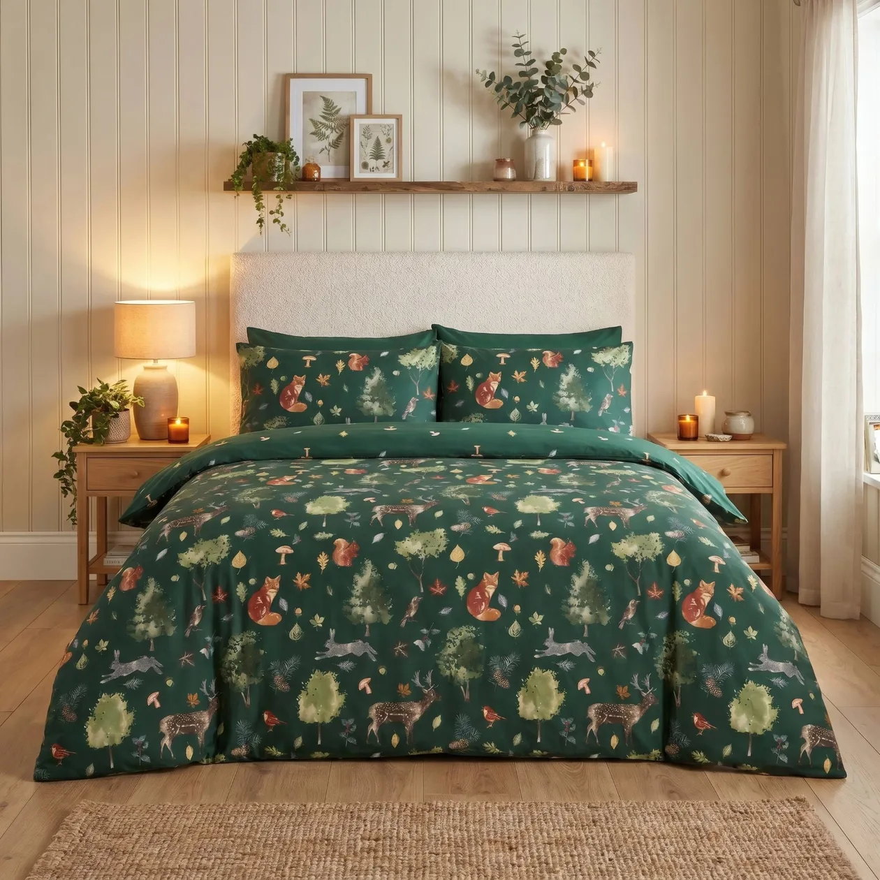 Autumn Forest Duvet Cover Set - Single / Green: the shop's own photo